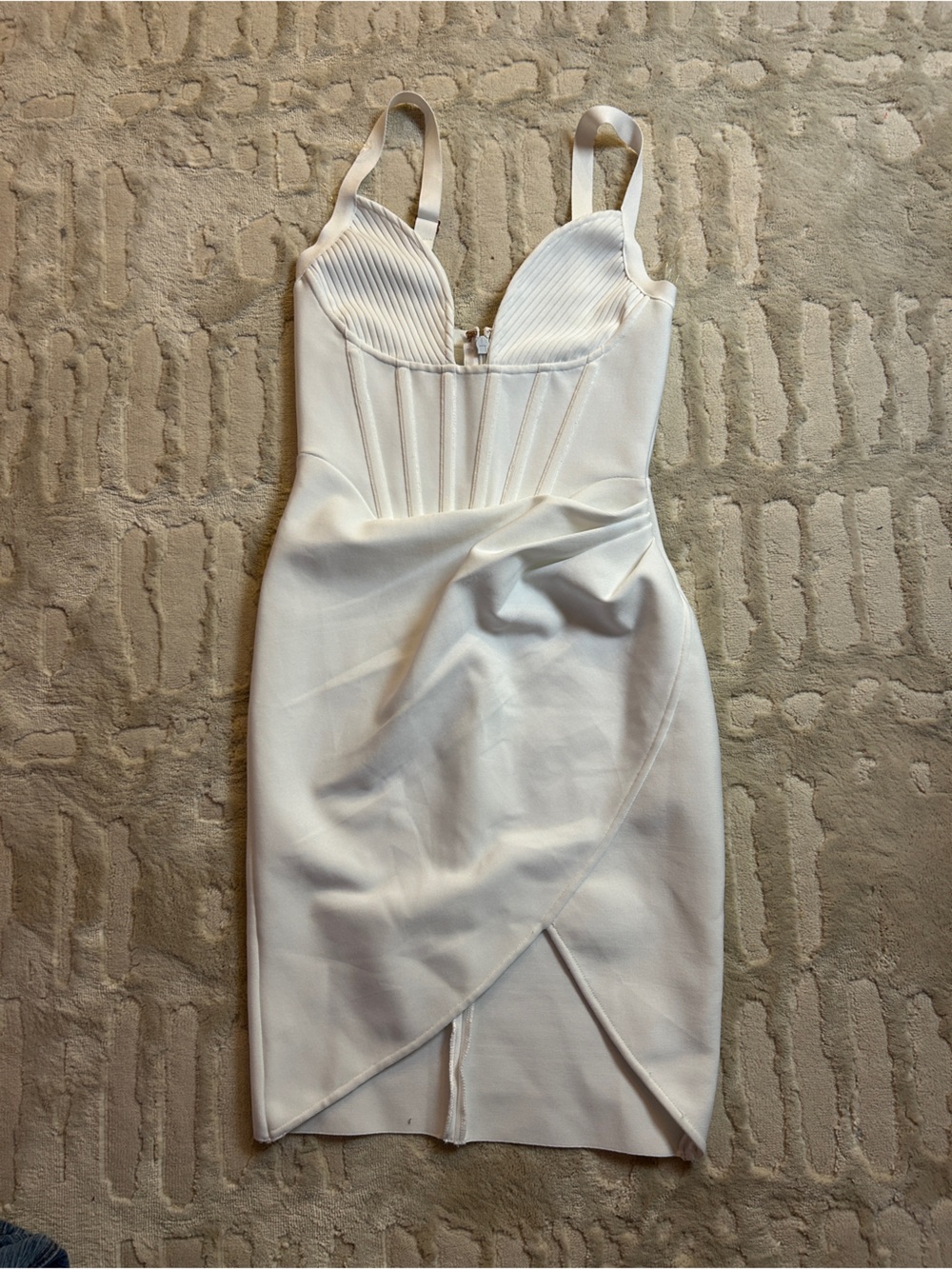 White Women's Wrap-Style Midi Skirt